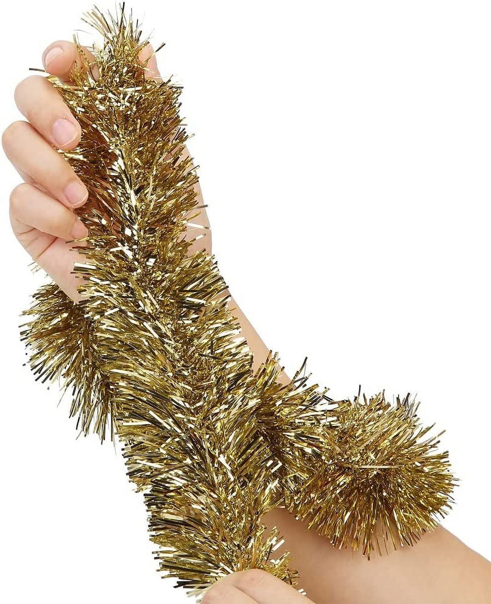 33FT Tinsel Christmas Garland Metallic Streamers for Christmas Tree