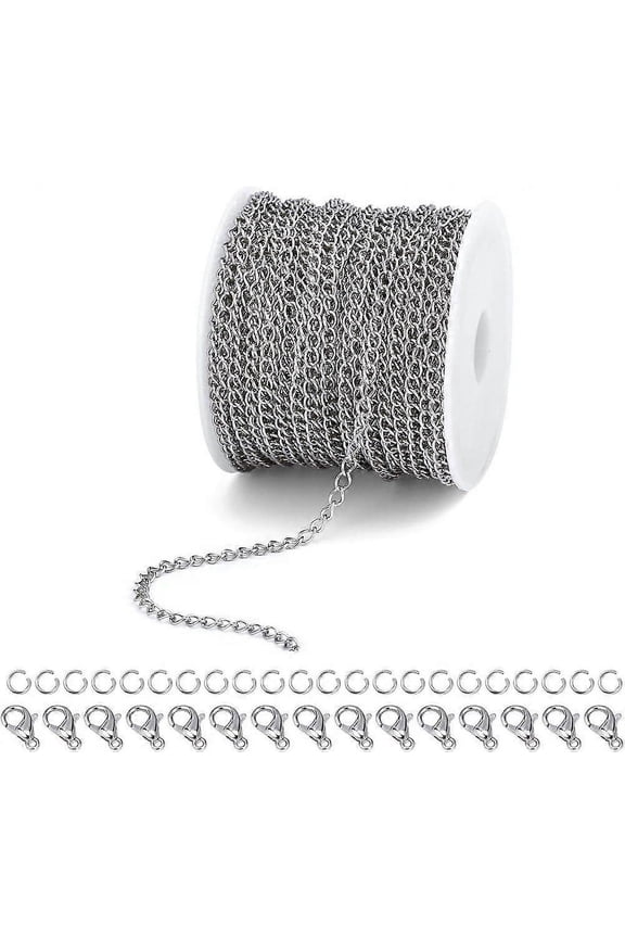 33Feet Stainless Steel Necklace Chains Jewellery Making Jewelry Chain Roll