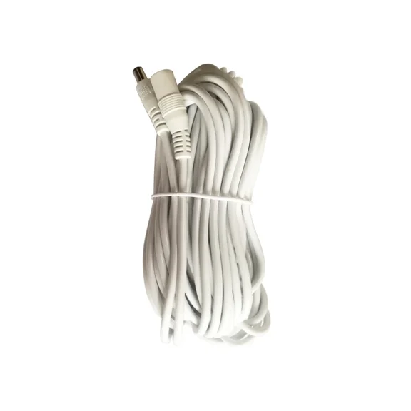 33Ft 12V White 2.1 5.5Mm Plug Dc Power Extension Cable Universal Extension Cords