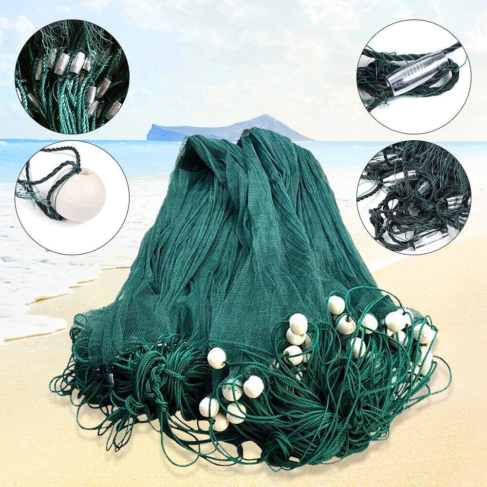 beach fishing gill nets 10FT x 65FT Green Seine Drag Nets Hand Made Fishing Equipment Trammel Net with PVC Foam Float Bobbers and Lead Sinkers : Sports & Outdoors Red Para Pescar 6.5x33FT Fishing