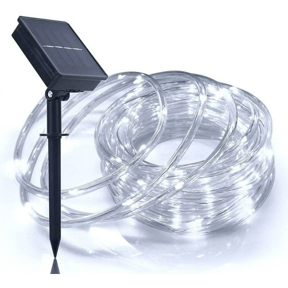 33Ft Solar String Lights 100 Led Fairy Lights Copper Wire Waterproof Cold White Lights Outdoor Fairy Lights String