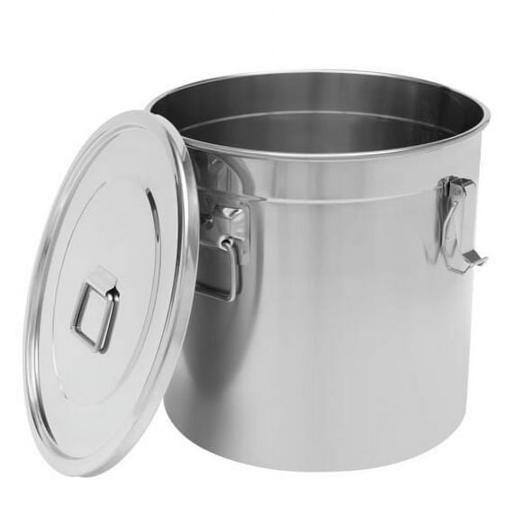 33L Airtight Rice Bucket 304 Stainless Steel Canister Food Storage Containers