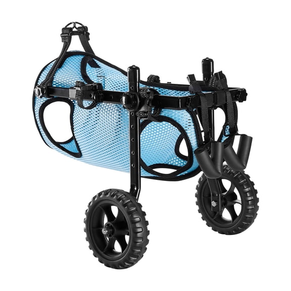 33Lb Load-bearing Adjustable Two-Wheel Pet mobility chair with Shock Absorption Lightweight, Medium, Hindleg Disability Injured Dog Mobility Support