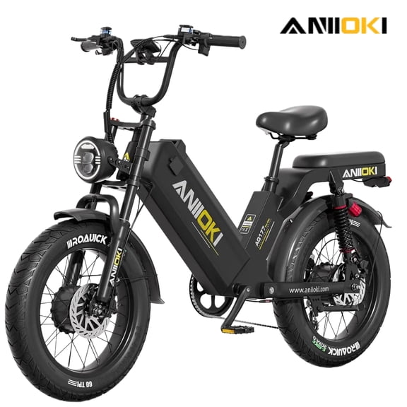 33MPH 52V 70Ah Battary,,2025 Upgraded AQ177 PRO MAX eBike,2800W Dual Motor Electric Bike for Adults,200Miles Long Range,20x4 Fat Tire All Terrain , Full Suspension E Bike, SHM 7-Speed Gear UL2849