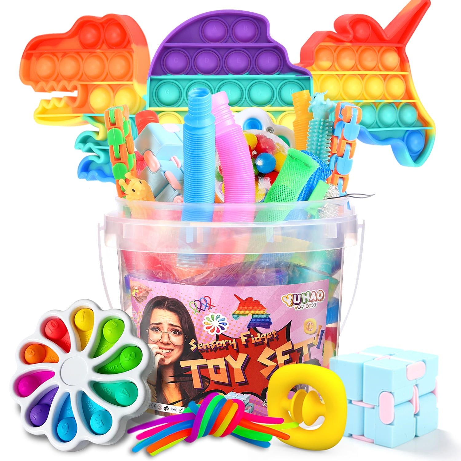 33PCS Fidget Set Stress Fidget Toys Pack AntiAnxiety Toy Bundles for Adult Kids