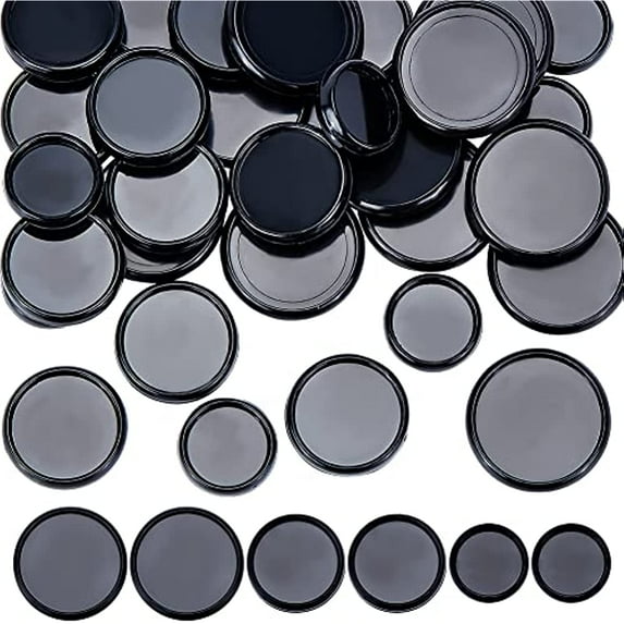 33Pcs Black Book Binding Discs 3 Size ABS Plastic Discbound Plastic Expansion Discs Binding Ring Discs for DIY Notebook Artwork