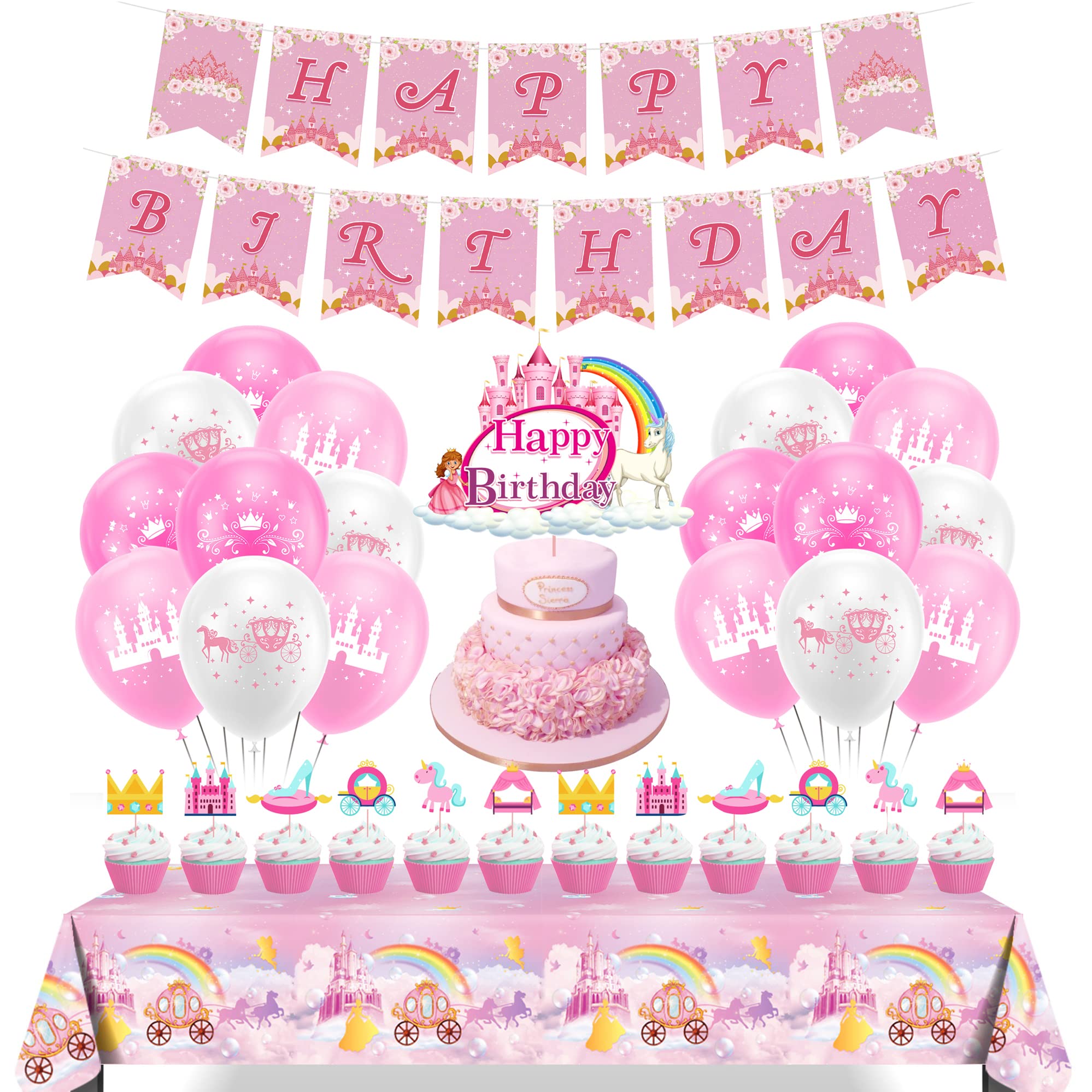 32-Piece Giraffe Birthday Party Decorations Set | Banner, Balloons, Cupcake Toppers | Animal Theme Kids Party Supplies 4 thumbnail image
