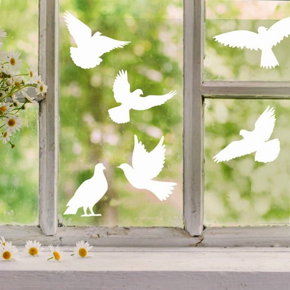 33Pcs Window Decals to Prevent Bird Strikes, Hummingbird Anti Collision Window Clings for Birds, Save The Birds from Flying Into The Window, Warn The Birds and Save Birds Precious Lives, White