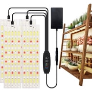 33W 4-Pack Ultra-Thin Panel Grow Lights for Indoor Plants, Full Spectrum LED Plant Light with 540 LEDs, 3/9/12H Cycle Timer & 10 Dimmable Levels, Under Cabinet Growing Lamp