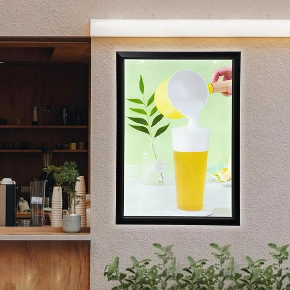 33X24inch LED Movie Poster Frame, Slim Snap Aluminum Alloy LED Light Box Advertising Display, Black Art Picture Frame for Business Signs Menu Display