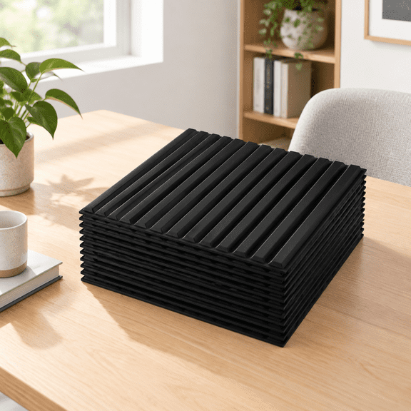 33black 3d Wall Panels 12x12in Interior Accent Decor