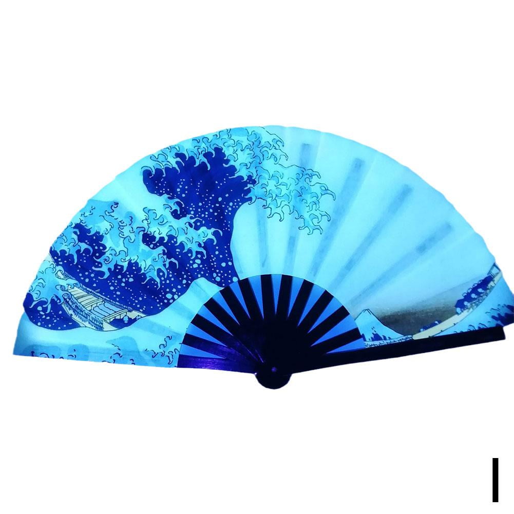 Fan Japan Rave 33cm Large Folding Hand Rave Fan Chinease/Japanese Gradient Colorful ...