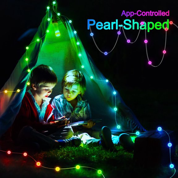 LusLog-pro Smart RGB Pearl String Lights for Bedroom Decor