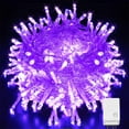 thumbnail image 1 of 33ft 100 LED String Lights Indoor Outdoor, Clear Wire Purple Halloween Lights with 8 Modes, Connectable Plug in Fairy String Lights for Xmas Tree ,Home Bedroom Wedding Party Decoration, 1 of 9