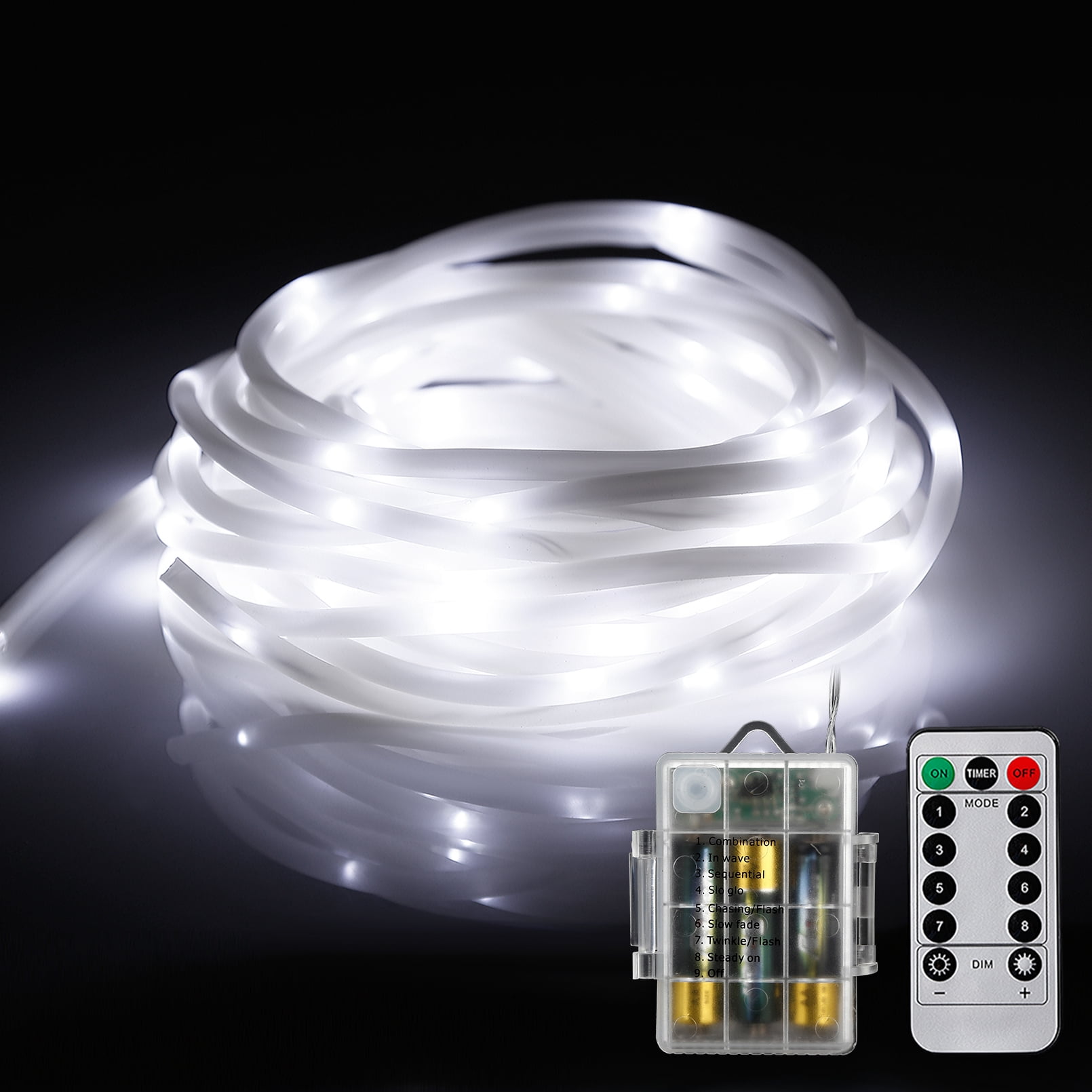 Stringable Lights TorchStar 33ft 100LEDs String Lights Dimmable Remote Control Waterproof ...