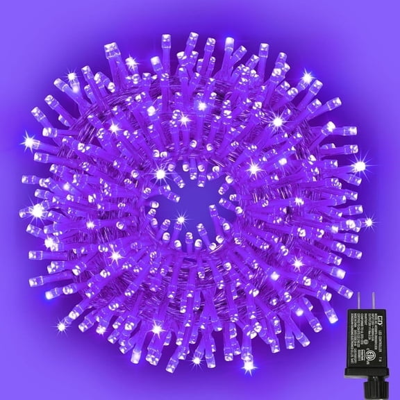 33ft Christmas Decorative Mini Lights, 100 LED Transparent Wire Fairy Starry String Lights Plug in, 11 Lighting Modes, for Indoor Outdoor Xmas Tree Wedding Party Decoration (Purple)