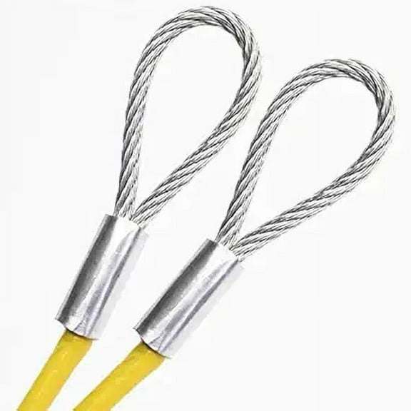 33ft Order To Size 3/16 Galvanized Steel Cable YELLOW Vinyl Coated To 1/4 Made To Order In USA