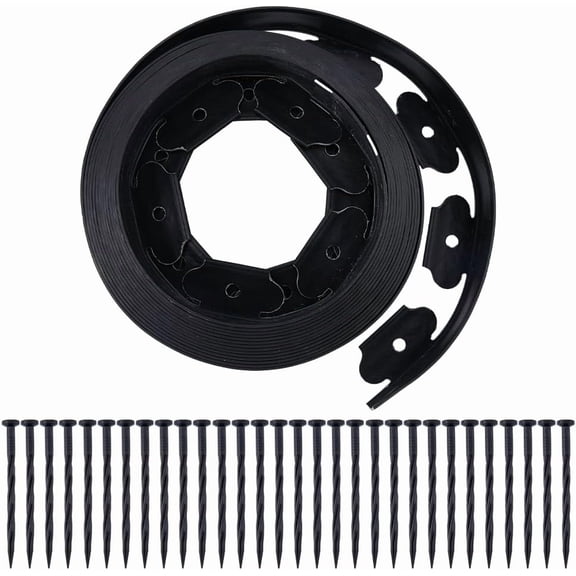 33ft PET Landscape Edging No Dig Landscape Edging with 30PCS Anchoring Nails Paver Edging