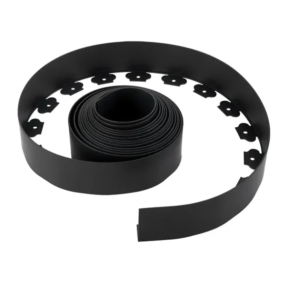 33ft Plastic Garden Border Edging with 30 Spikes and 2 Ground Stakes,Flexible No Dig Lawn Edging,UV-Resistant Mini Fence for Flower Beds and Yards