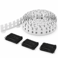 33ft White Wide Style Plastic Garden Border Edging for Paths and Flower ...