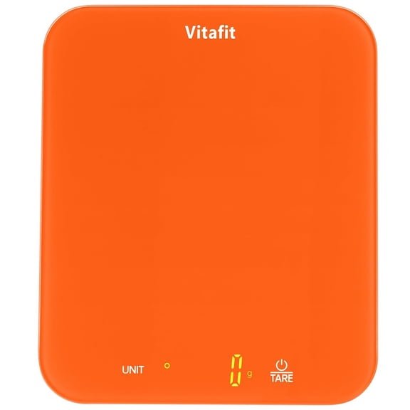 33lb/15kg Digital Food Scale in High Precision 0.1oz/1g, Our Own Professional Factory Since 2001, Kitchen Essentials for Cooking & Baking, LED, 3*AAA Battery, Refreshing Orange