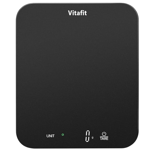 33lb/15kg Digital Food Scale in High Precision 0.1oz/1g, Our Own Professional Factory Since 2001, Kitchen Essentials for Cooking & Baking, LED, 3*AAA Battery, Spray Silver Black