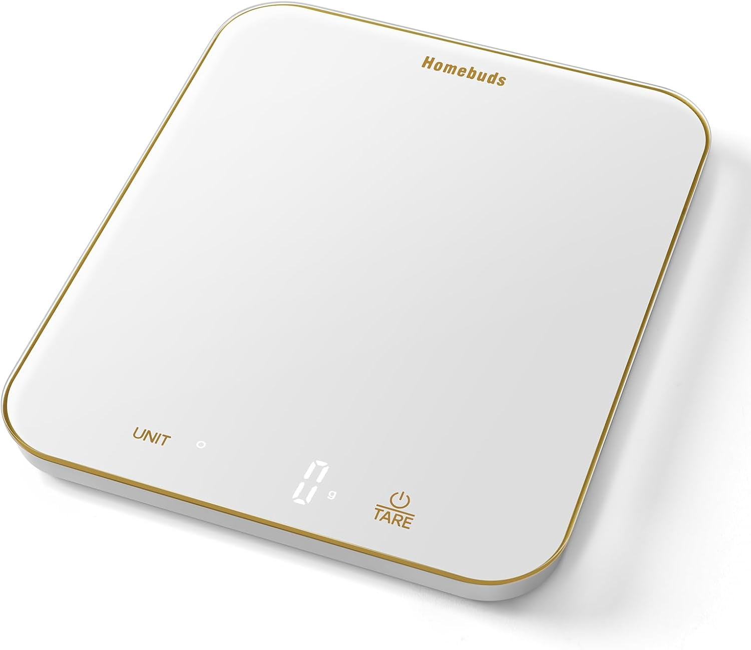 33lb Digital Food Scale Grams and Ounces in 1g, High Precision Assured by Kitchen Scale Professional Factory Since 2001, Gram Scale for Cooking and Baking, LED, 3*AAA, White by Golden Line