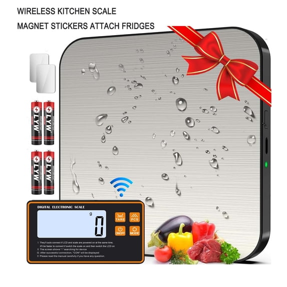 OSHALIA Wireless Digital Kitchen Scale with Separate LCD Display, Large Magnetic Display, Tare Function
