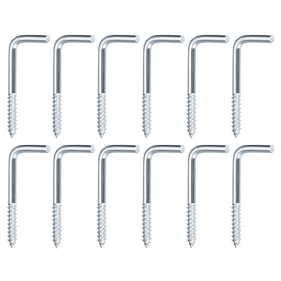 33mm/1.3" Ceiling Hooks Cup Hook Fine Carbon Steel Screw-in Hanger for Indoor and Outdoor Use 12pack
