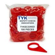 33mm Red Loose Wheel Lug Nut Safety Check Indicators by TYK Industries 100 Pack