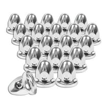 33mm x 2 1/2" Stainless Steel Lug Nuts Covers,Polished Bullet Flanged Caps Pointed Push-on Lug Nut Cover for Semi Trucks 20 PCS