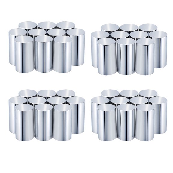 33mm x 3-1/2" Chromed Spike Lug Nuts Covers Push on, ABS Chrome Plastic Caps Pointed Push-on Lug Nut Cover for Semi Trucks Trailers (Pack of 40)