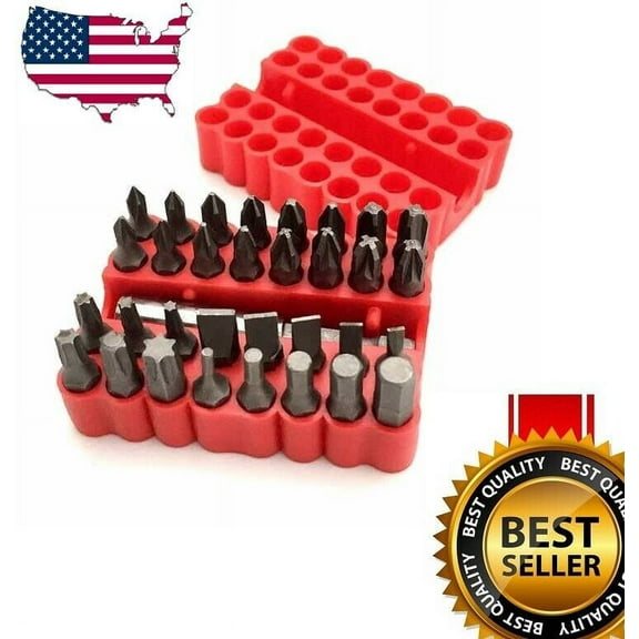 33pcs Multifunctional Screwdriver Drill Screw Driver Bits Hex Flat Head