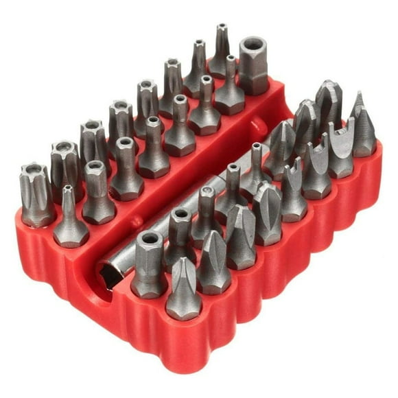 33pcs Security Bit Set With Magnetic Extension Bit Holder Tamper Star Screwdriver Bits Set Quick Release Bit Holder Hand Tools