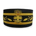 thumbnail image 1 of 33rd Degree Scottish Rite Crown Cap - Wings Down Black with Hand Embroidery, 1 of 2