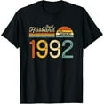 thumbnail image 1 of 33rd wedding anniversary 33 years - Best Husband Since 1992 T-ShirtMen's and women's gift, black and white T-shirt, size: Extra large S-4XL, 1 of 4
