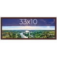 thumbnail image 1 of 33x10 Frame Brown Solid Wood Picture Frame Width 0.75 Inches | Interior Frame Depth 0.5 Inches |, 1 of 8