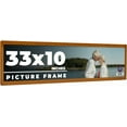 thumbnail image 1 of 33x10 Honey Brown Real Wood Picture Frame Width 0.75 inches | Interior Frame Depth 0.5 inches |, 1 of 8