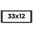 thumbnail image 1 of 33x12 Frame Black Charcoal Grey Wood Textured Picture Frame | 0.75 Inch Moulding Width | Gunmetal, 1 of 8