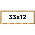 thumbnail image 1 of 33x12 Frame Gold Bamboo Solid Wood Picture Frame | 1 Inch Moulding Width | Interior Frame Depth, 1 of 8