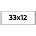 thumbnail image 1 of 33x12 Frame Silver Inner Slope Bevel Picture Frame | 1 Inch Moulding Width | 0.75 Inch Rabbet Depth, 1 of 8