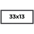 thumbnail image 1 of 33x13 Frame Black Real Wood Picture Frame Width 1.25 inches | Interior Frame Depth 0.5 inches |, 1 of 8
