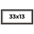 thumbnail image 1 of 33x13 Frame Black Real Wood Picture Frame Width 2.25 Inches | Interior Frame Depth 0.5 Inches |, 1 of 8
