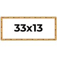thumbnail image 1 of 33x13 Frame Gold Bamboo Solid Wood Picture Frame | 1 Inch Moulding Width | Interior Frame Depth, 1 of 8