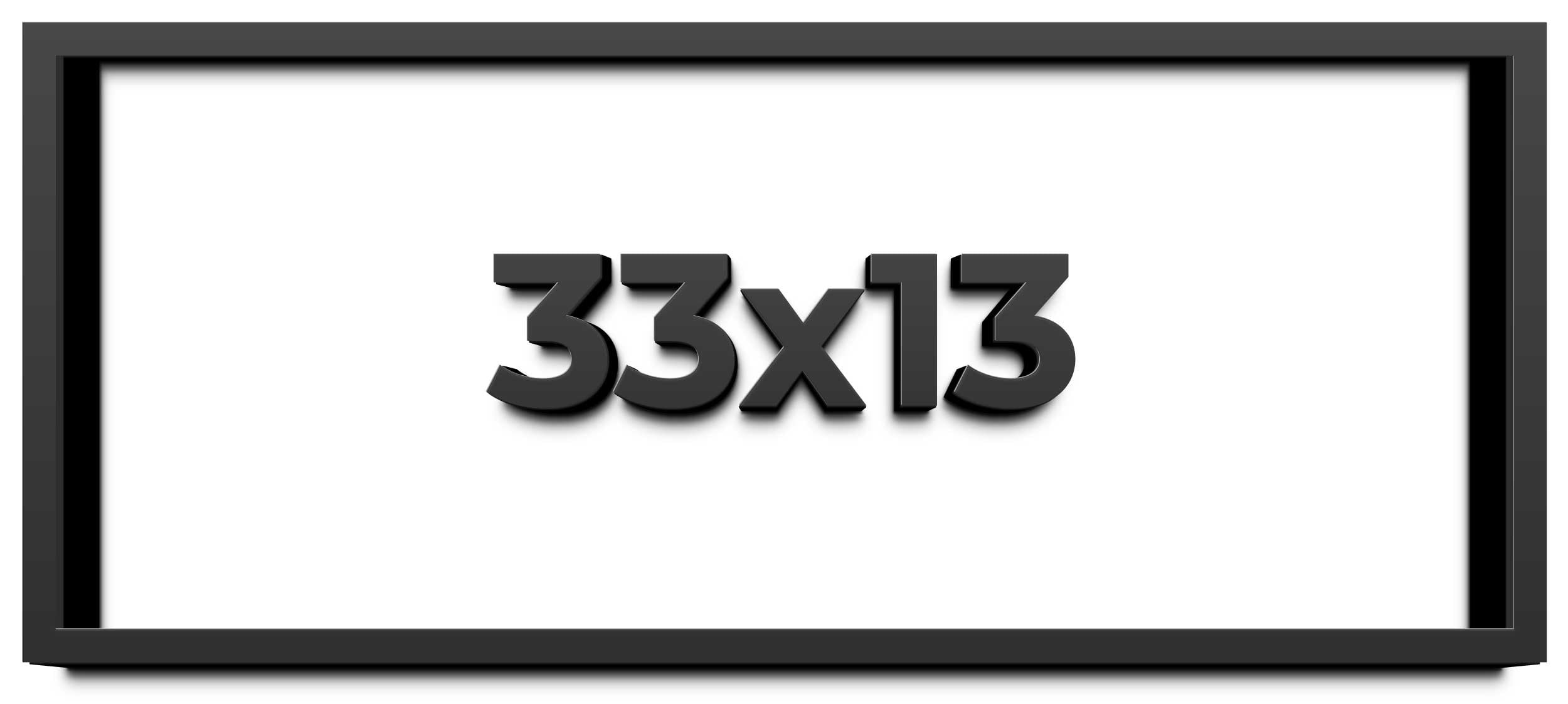 33x13 Shadow Box Frame Black | 2 Inches Deep Real Wood Contemporary ...