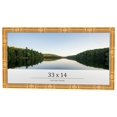 thumbnail image 1 of 33x14 Frame Gold Bamboo Solid Wood Picture Frame | 1 Inch Moulding Width | Interior Frame Depth, 1 of 8