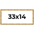 thumbnail image 1 of 33x14 Frame Gold Bamboo Solid Wood Picture Frame | 1 Inch Moulding Width | Interior Frame Depth, 1 of 8