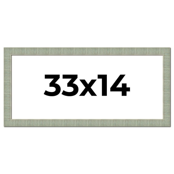 33x14 Frame Green Desert Pear Solid Wood Picture Frame | 1.625 Inch Moulding Width | Interior Frame
