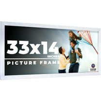 33x14 Frame Silver Real Wood Picture Frame Width 0.75 inches | Interior Frame Depth 0.5 inches |