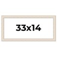 thumbnail image 1 of 33x14 Frame White Real Wood Picture Frame Width 1.75 inches | Interior Frame Depth 0.5 inches |, 1 of 8